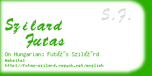 szilard futas business card